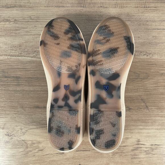 Rothy's The Flat in Ecru Womens 9 Creamy Beige Tortoise Outsole Round Toe - Picture 8 of 16